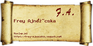 Frey Ajnácska névjegykártya
